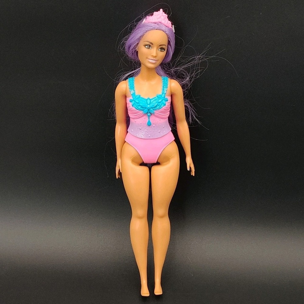 2010 Mattel Barbie Dreamtopia Doll Princess Crown Purple Hair 👀📸SEE📏📸